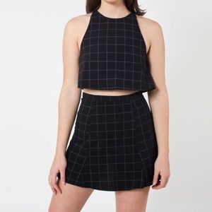 American Apparel black grid lulu set